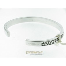 PIANEGONDA braccìale rigido argento con catena groumette referenza BA010624 new